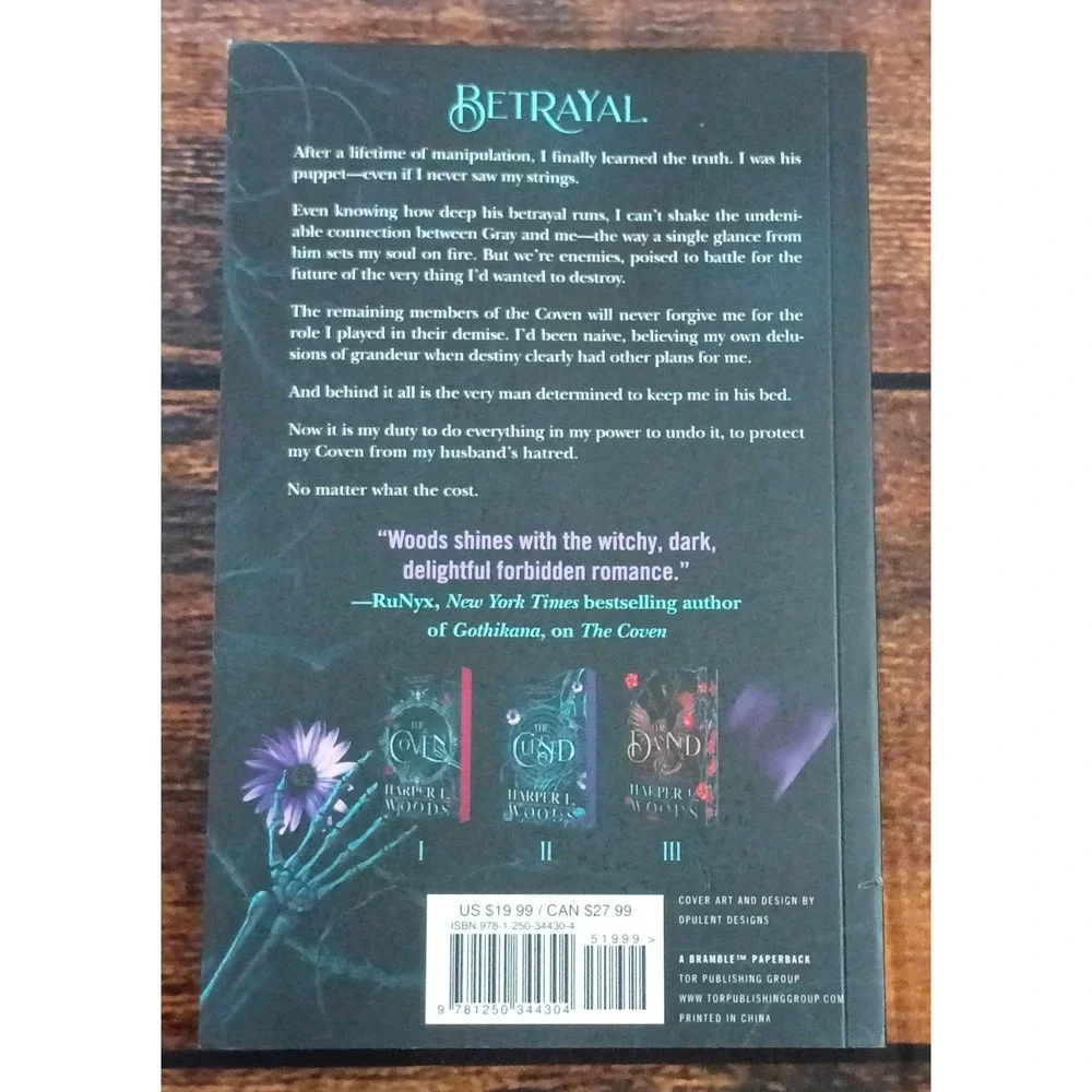 The Cursed Harper L Woods Coven Series Book 2 Paperback Purple Sprayed Edges